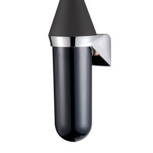 Portascopino sospeso nero opaco