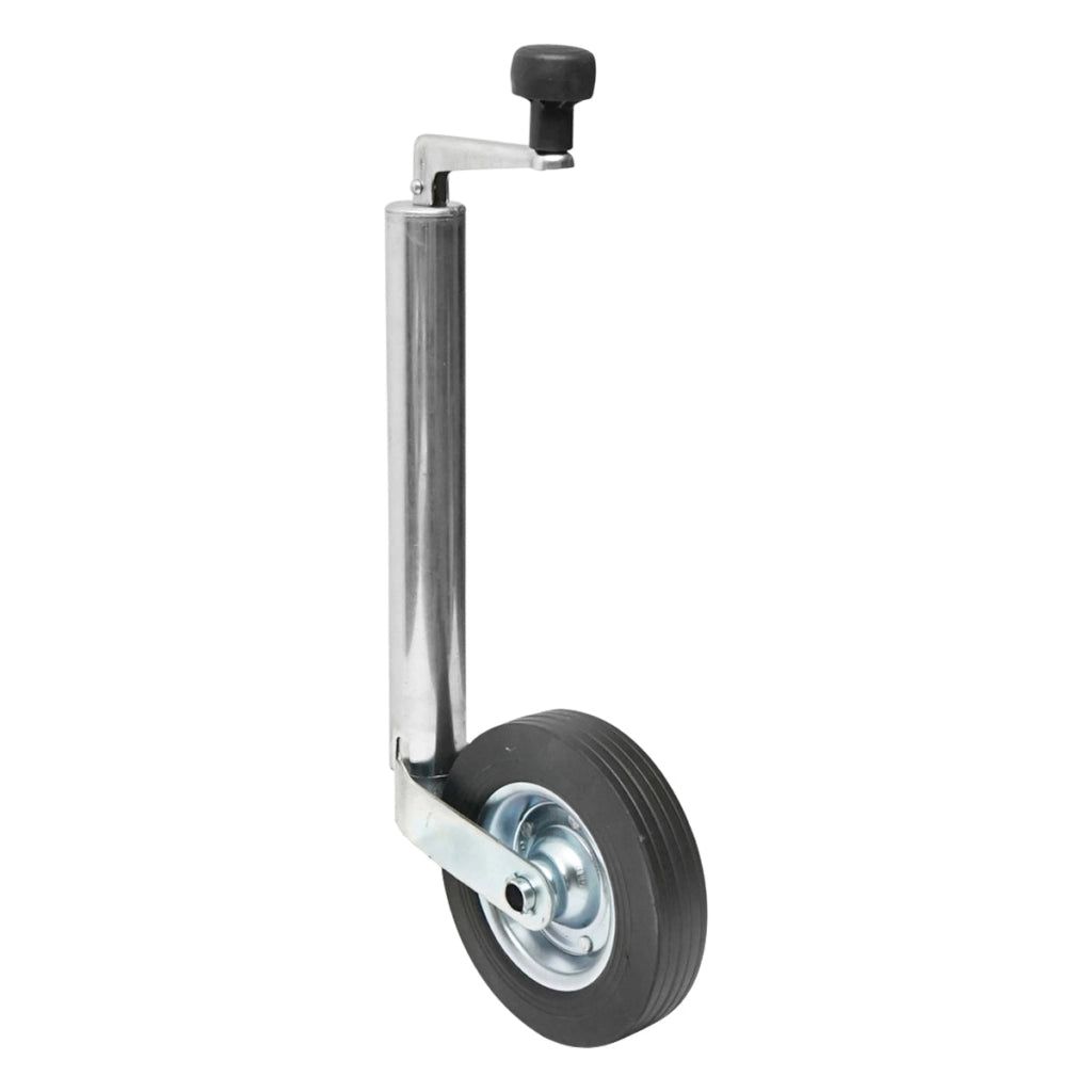 Ruota di supporto per rimorchio in PVC 200x50mm, diametro tubo esterno 48mm, diametro tubo interno 42mm, carico 150Kg