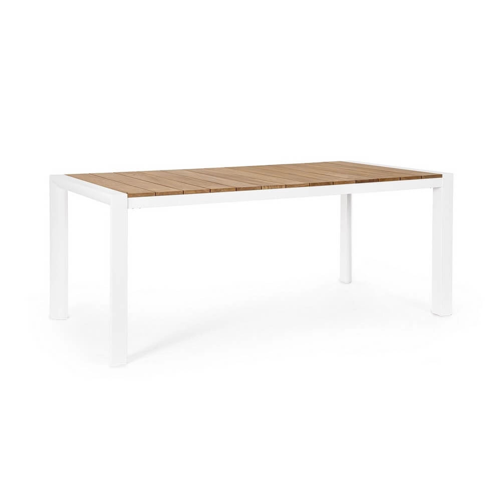 Tavolo da Giardino in Alluminio e Teak 180x90 cm - HIGHLANDER