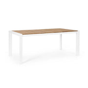 Tavolo da Giardino in Alluminio e Teak 180x90 cm - HIGHLANDER