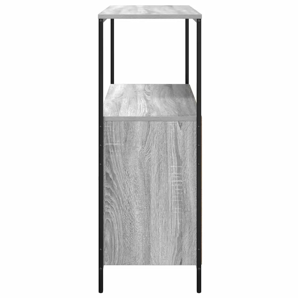 vidaXL Mobile da Bagno con Ripiani Grigio Sonoma 76,5x35x95 cm