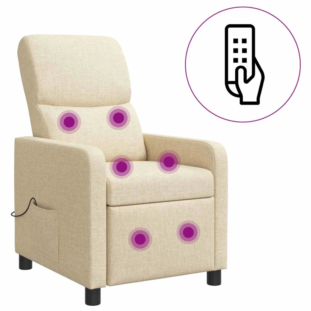 Divano Sedia-Poltrona reclinabile Crema Tessuto 669607