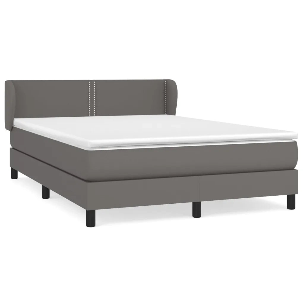 Giroletto a Molle con Materasso Grigio 140x200 cm in Similpellecod mxl 74091