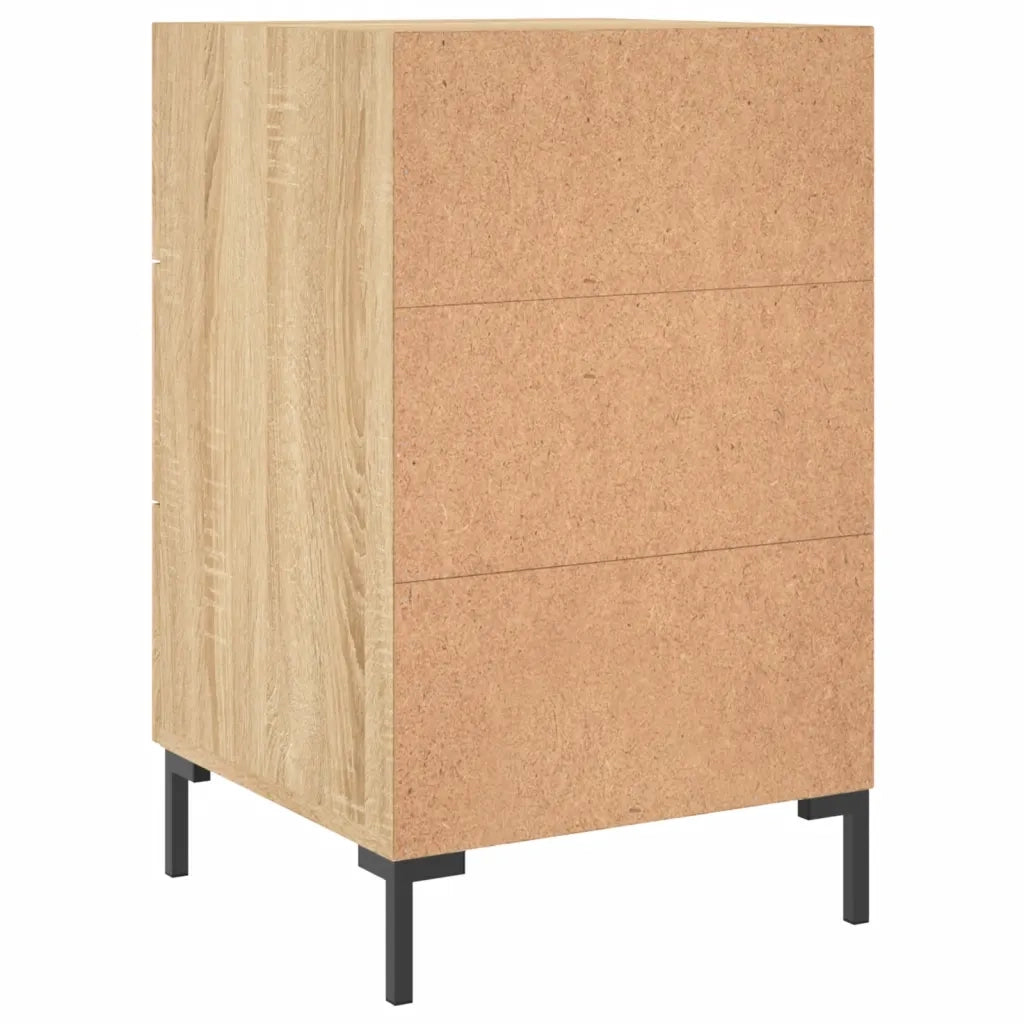 vidaXL Comodino Rovere Sonoma 40x40x66 cm in Legno Multistrato