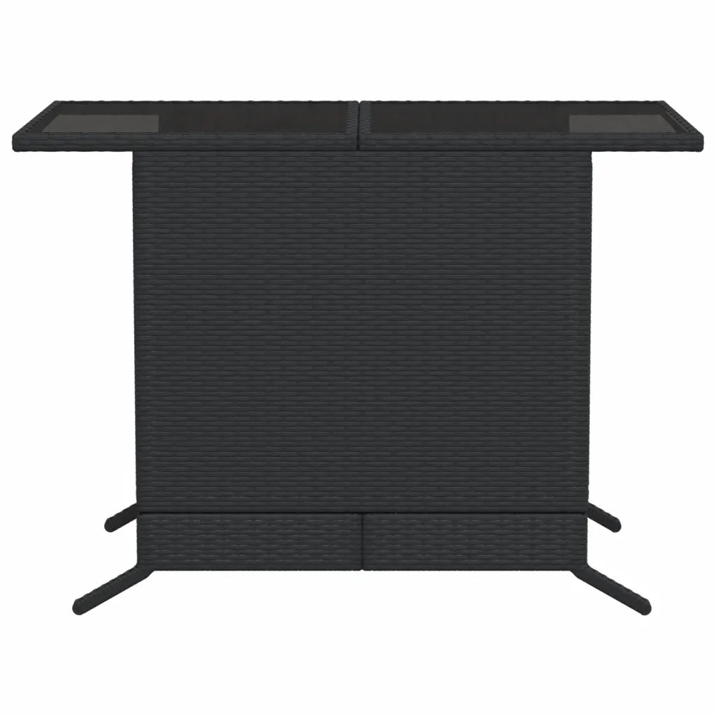 Set da Bistrò 3 pz con Cuscini Nero in Polyrattan 365117