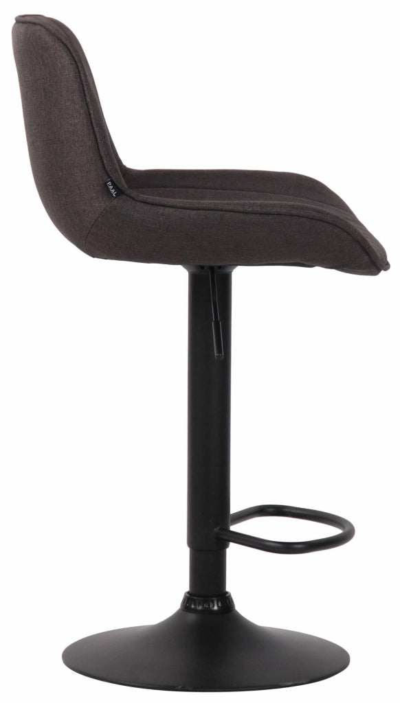 Set di 2 sgabelli da bar Lentini in tessuto grigio scuro,nero