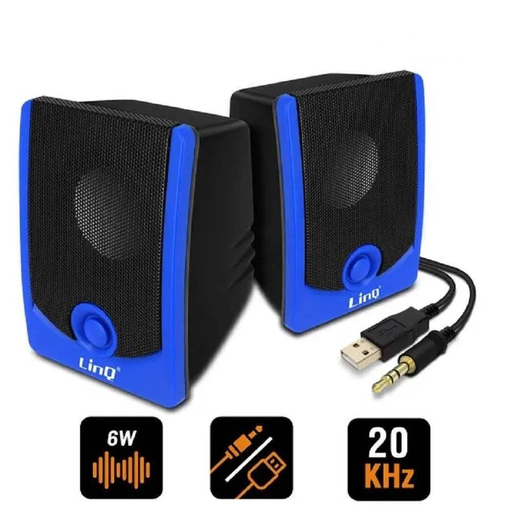 Trade Shop - Casse Altoparlanti Cablati Stereo Usb 2.0 Pc Notebook Dvd Tv Mp3 Tablet 3w A2033 -
