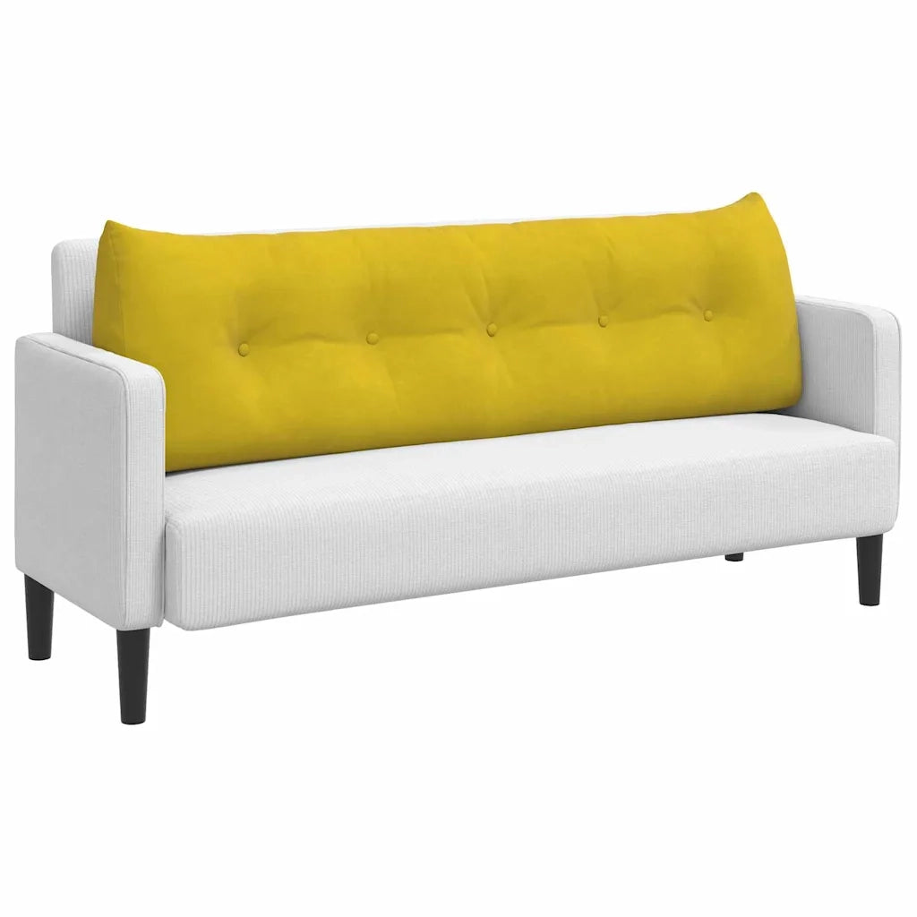 Cuscino per Schiena Giallo 160 x 24 x 50 cm Velluto