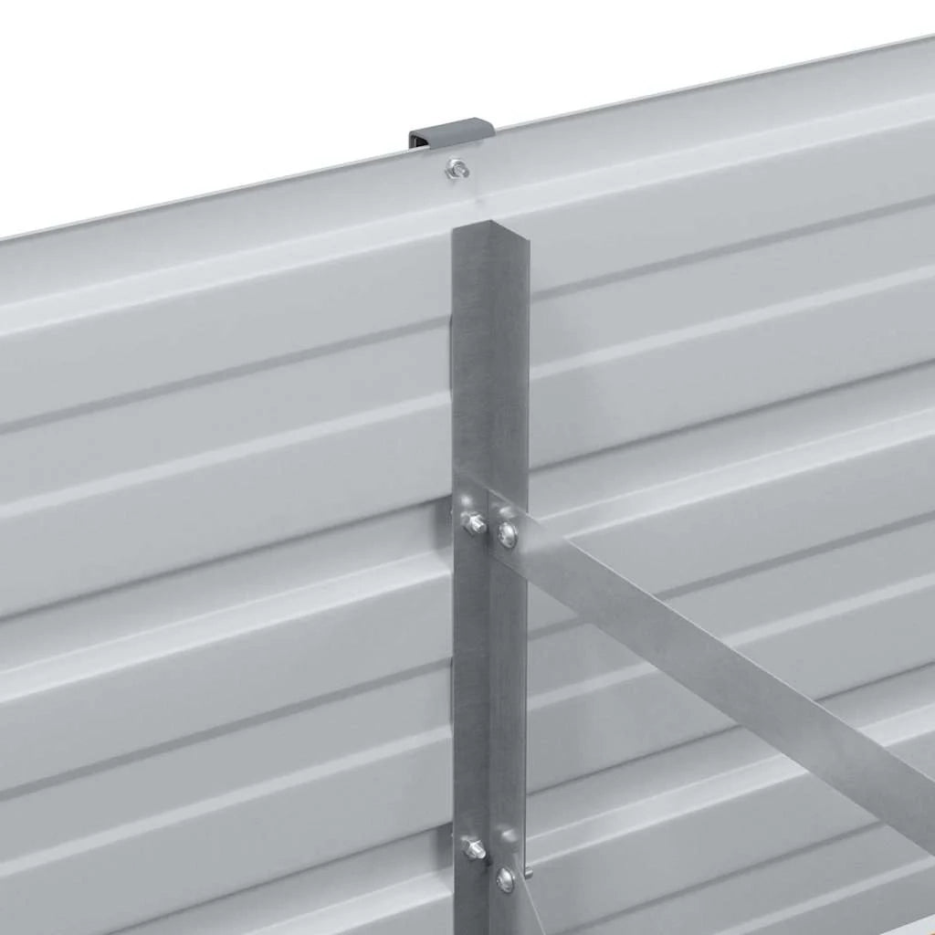 Fioriera rialzata in stile industriale per terrazza o giardino 100 x 40 x 77 cm acciaio zincato marrone chiaro 02_0059013