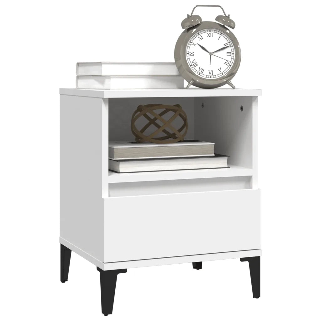 Comodini 2 pz in Bianco 40x35x50 cm 821811