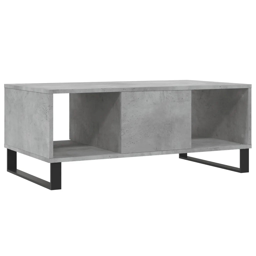 Tavolino Salotto Grigio Cemento 90x50x36,5 cm Legno Multistrato 830600