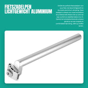Penna per sellino da bicicletta 25,4 x 300 mm - Lega di alluminio - Resistente allo shock - Leggera - Duratura - Facile da installare - Penna per sellino