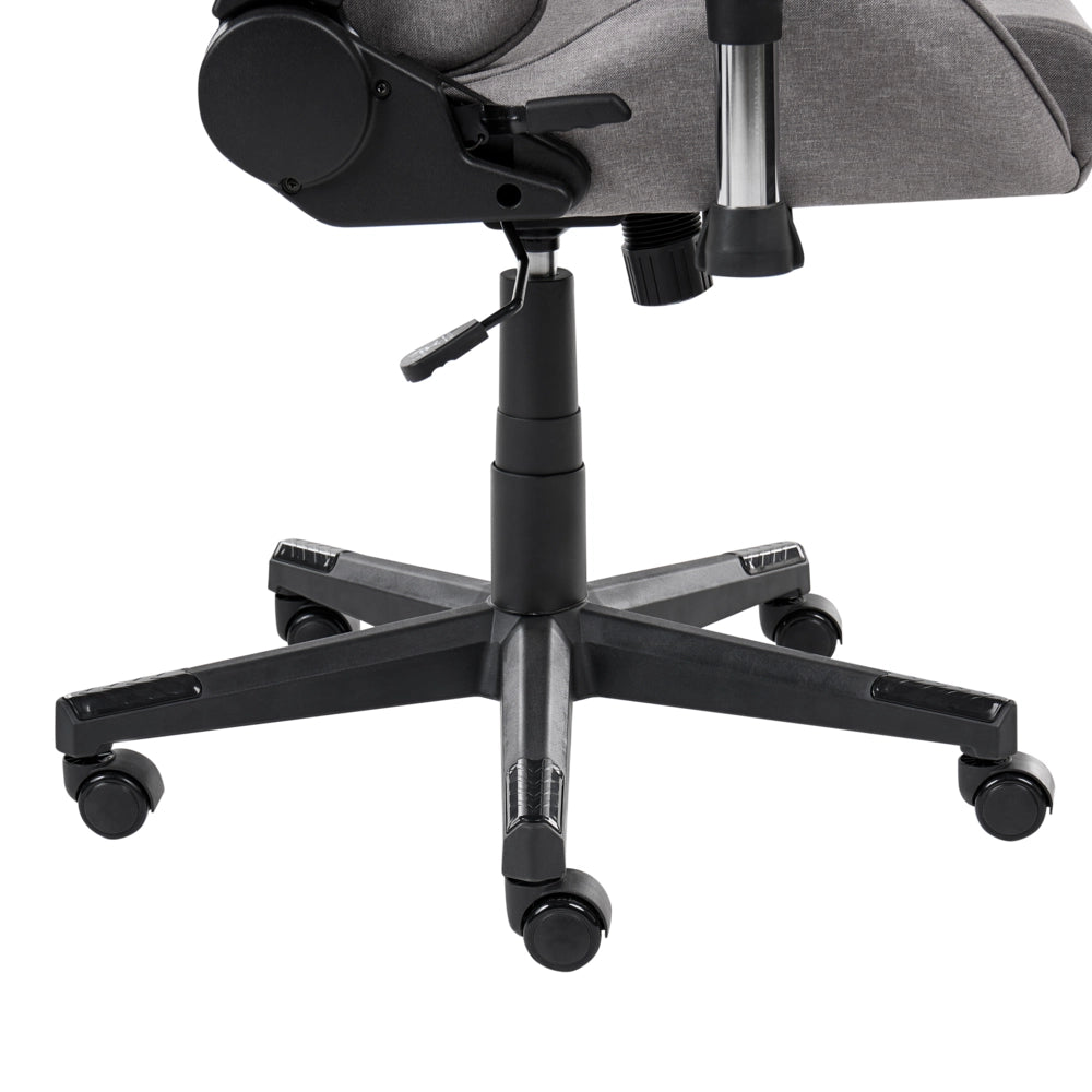 Sedia da ufficio ergonomica in tessuto con braccioli regolabili di colore grigio chiaro poltrona gaming stile moderno