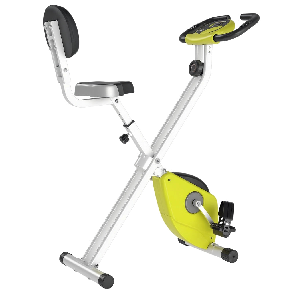 Cyclette Pieghevole da Casa Magnetica con Schermo LCD ¨C zephmum ¨C Giallo 43x97x109cm