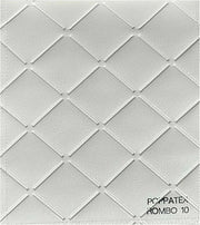 Tessuto Ecopelle Nautica Tappezzeria Alta Qualità "POPPATEX ROMBI" - Colore Bianco 10 - Morbida e Resistente - Vendita al Metro - H.140