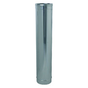 Tubo per canna fumaria ø8 cm, 1 mt in acciaio inox