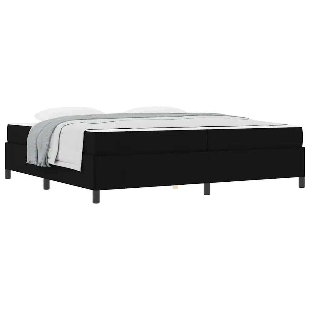 vidaXL Letto a molle Nero e Nero 200 x 200 cm