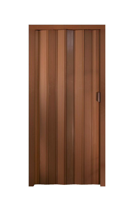 Porta a Soffietto in PVC Vari Colori con Vetri Maniglia Magnetica o Serratura Sistema di chiusura: Serratura, Tonalità: Noce Pastello