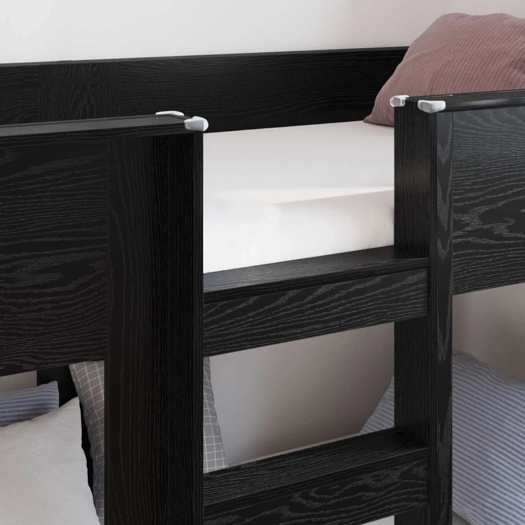 Letto a Castello per Bambini Rovere Nero 100 x 200 cm 3410420