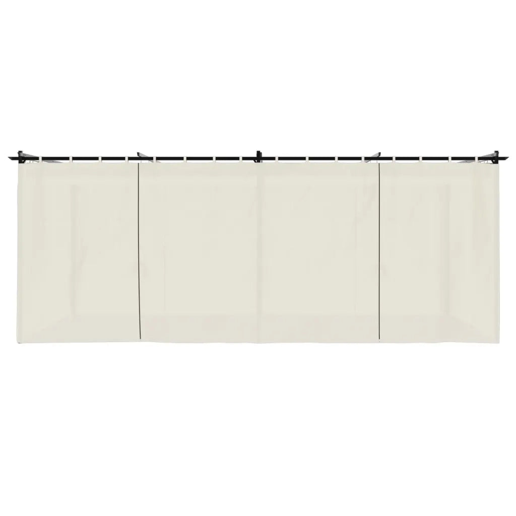 Gazebo con Tende Crema 6x3 m in Acciaio 4003920