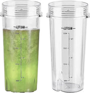 Bicchieri di Ricambio per Smoothie Maker - 470ml - 2 Pezzi - Adatto per Ninja QB3001UKS e altri modelli