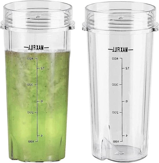 Bicchieri di Ricambio per Smoothie Maker - 470ml - 2 Pezzi - Adatto per Ninja QB3001UKS e altri modelli