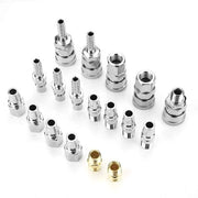 Connettore rapido 18 pezzi - 1/4" interna/esterna conduttura - Connettore per tubo di aria - Alta qualità - Efficienza aumentata - Connettore per tubo