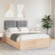 Letto con Testiera Rivestita-Struttura Letto con Testiera Grigio chiaro 120 x 190 cm 704328