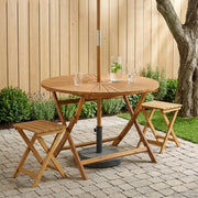 Tavolo da Giardino Pieghevole Naturale Ø110 x 75 cm 42024981