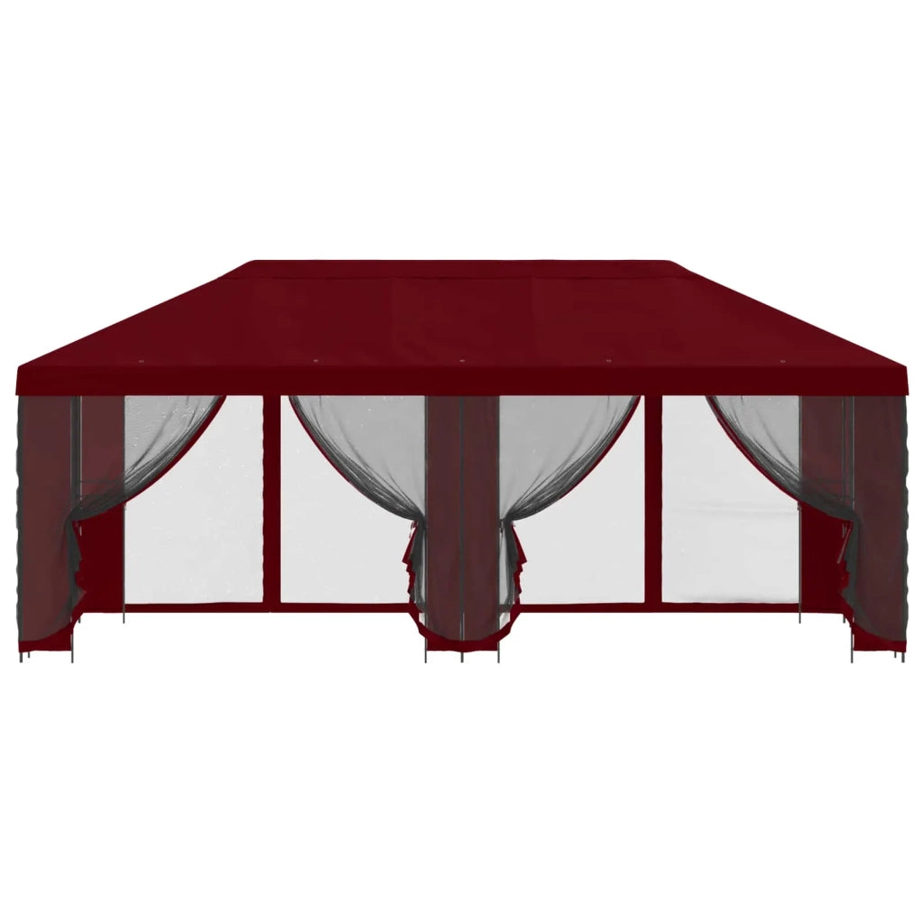 Gazebo con pareti laterali 6 x 3 m Borgogna