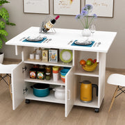 Tavolo Tavolino Mobile Cucina con Scaffali Armadietto Salvaspazio Portaoggetti