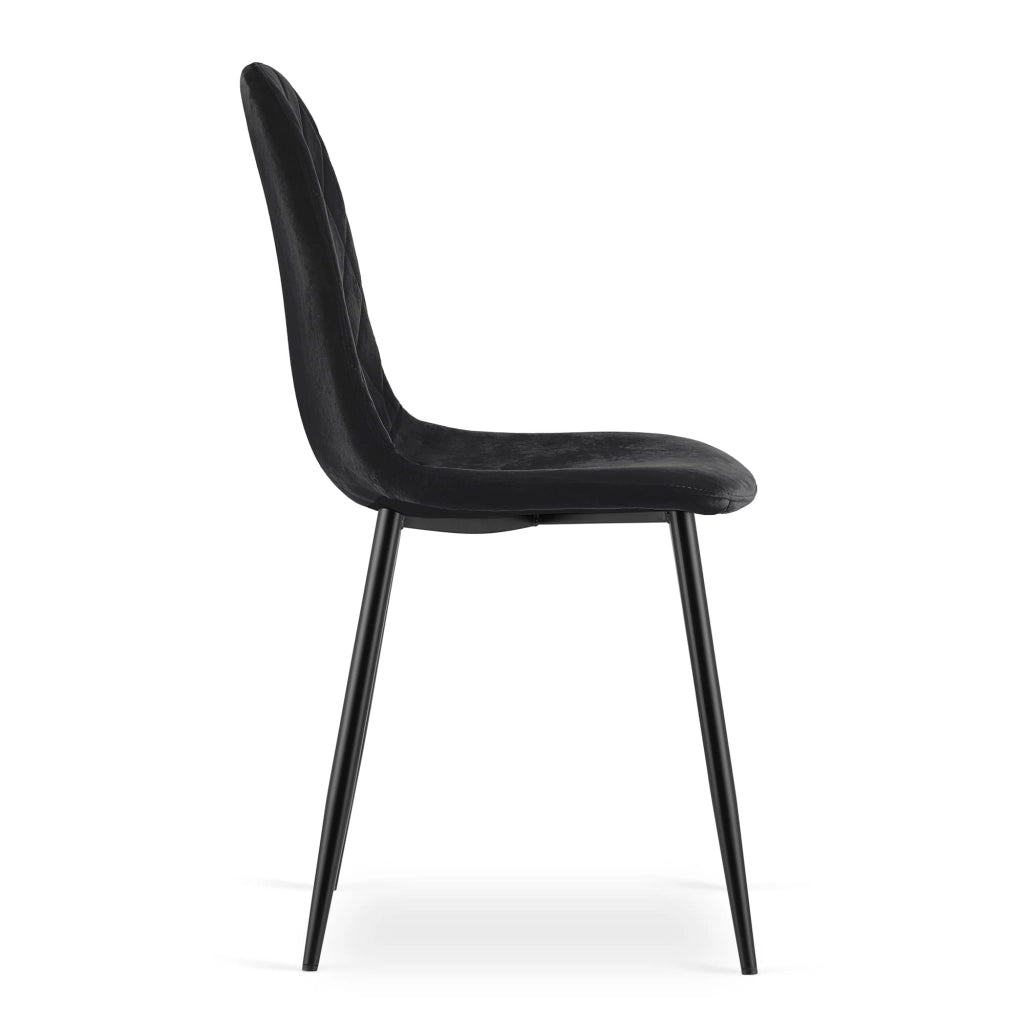 Valora DAPI CHAIR Sedie ergonomiche moderne in velluto nero x4