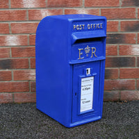 Cassetta Postale per le Lettere in Stile Britannico Inglese in Ghisa da Esterno Bocchetta Lettere Standard UK - Blu