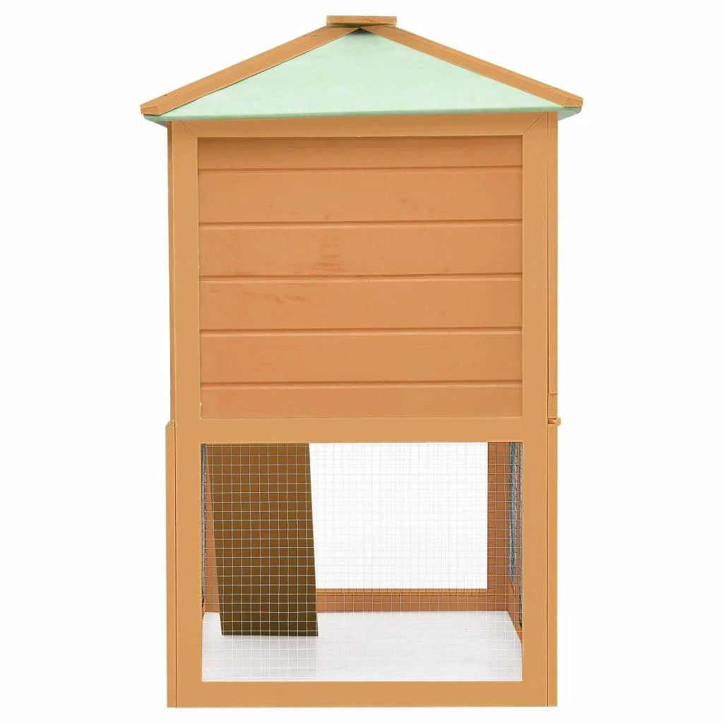 Gabbia doppia per animali in legno 130 x 68 x 105 cm marrone 02_0000572
