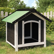 Cuccia per Cani Grigia 65x65x61,5 cm in Legno Massello di Pinocod mxl 80422