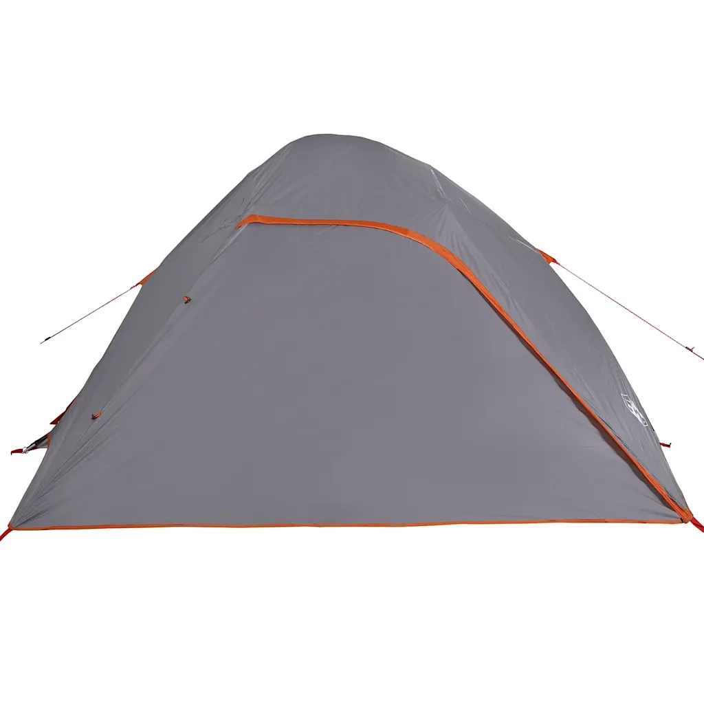 Tenda da Campeggio a Cupola per 6 Persone-Tenda per Escursionismo Grigia Impermeabile