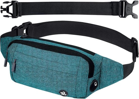 Fanny pack per uomo e donna, adattabile per attività sportive e all'aperto - Blu-verde