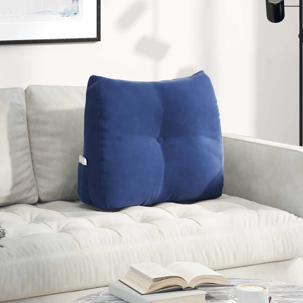 Cuscino per Schiena Blu Polizia 60 x 24 x 50 cm Velluto 42014411