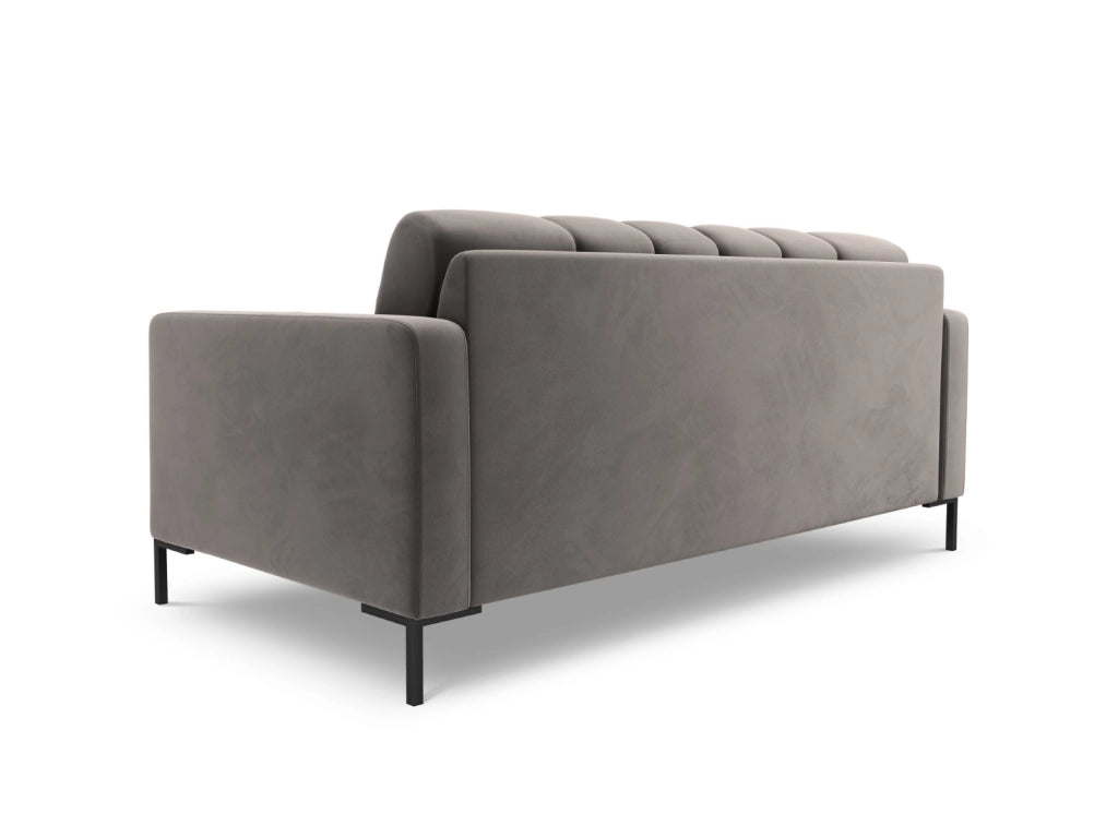 Cosmopolitan Design - Divano "Bali" 2 posti in velluto grigio chiaro 