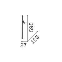 Applique Moderna Syntesi Metallo Nero Led 3W 3000K Luce Calda