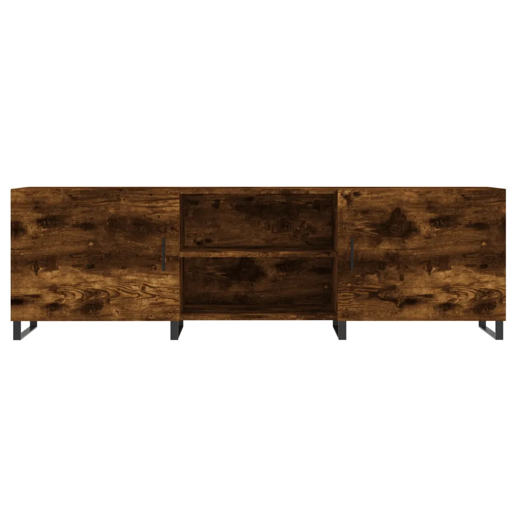 Mobile Porta TV Rovere Fumo 150x30x50 cm in Legno Multistrato 829121