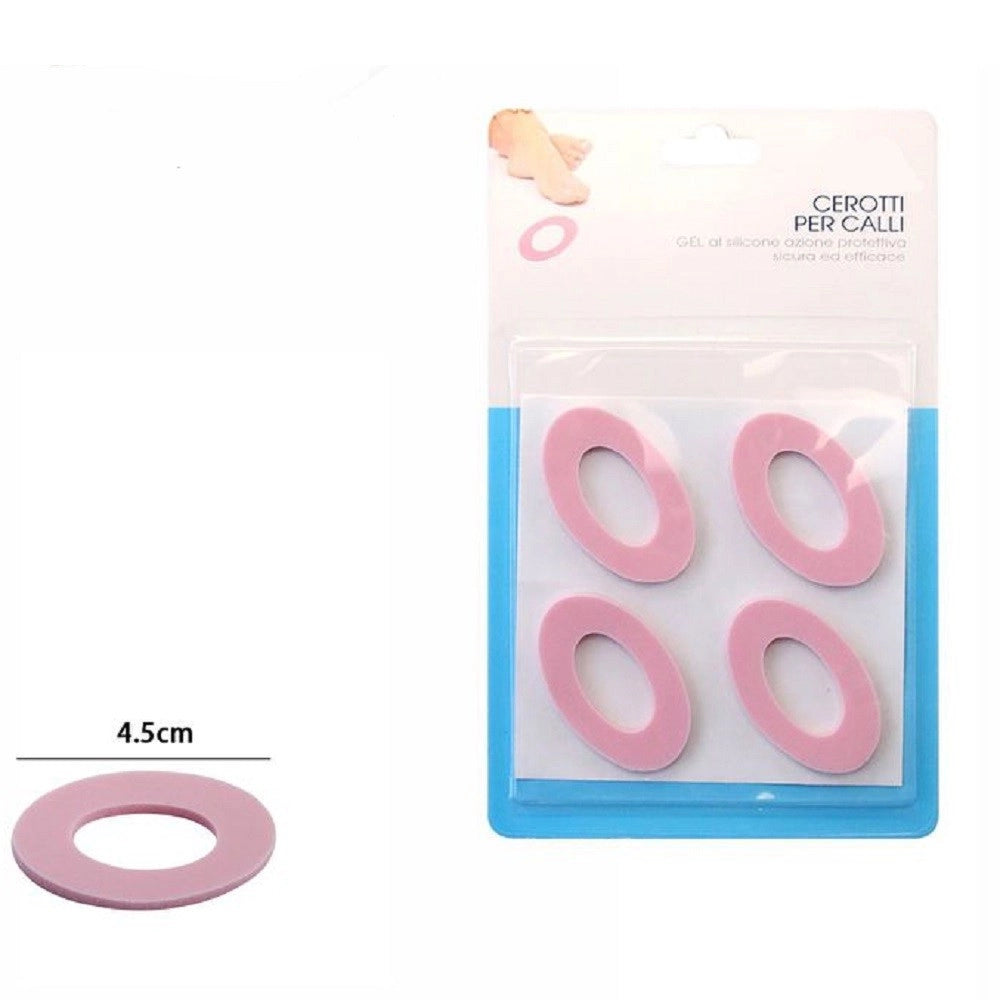 Trade Shop - Confezione 4 Pz Cerotti Per Calli Protezione Cura Piedi 4.5cm In Silicone 53492a -