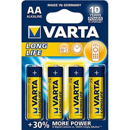 PILE 'LONGLIFE' STILO Blister 4 Pezzi - 20 confezioni- VARTA