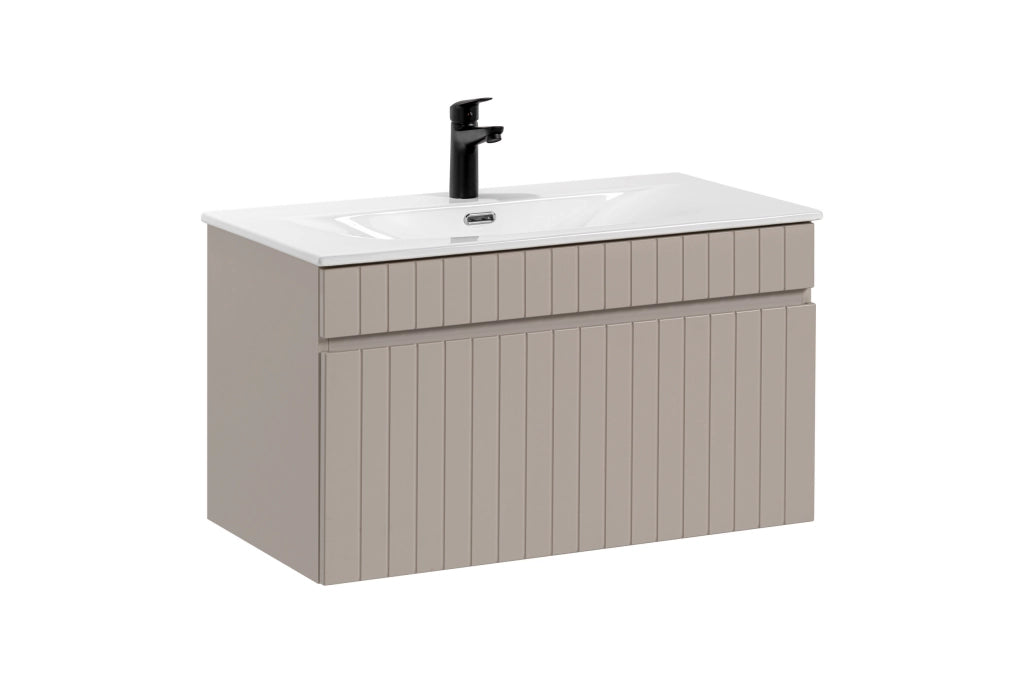 Set mobili bagno 80 cm con lavabo per mobile SKY Iconic Cashmere 80 cm