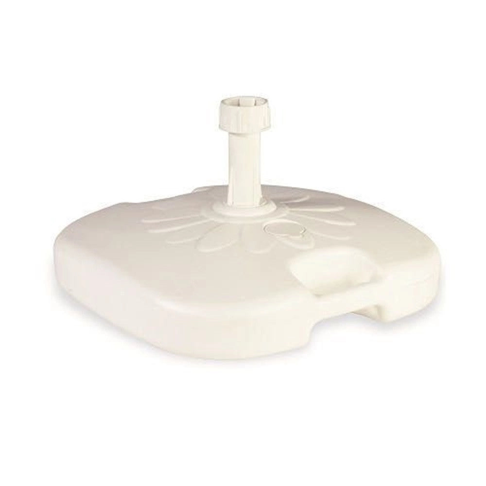 Trade Shop - Base Per Ombrellone Da Giardino Spiaggia Riempibile 14lt 44.5x44.5xh10cm Bianco 008654 -