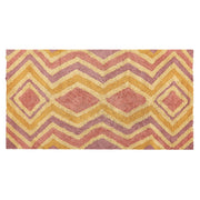 Tappeto multicolore 80 x 150 cm cotone fatto a mano motivo geometrico soggiorno camera da letto