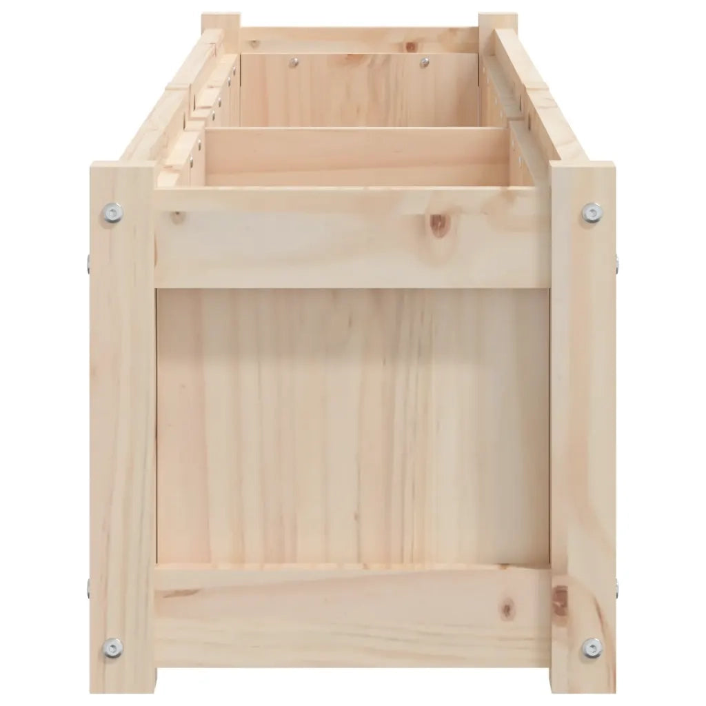 Fioriera da Giardino-Vaso da Esterno 150x31x31 cm in Legno Massello di Pino