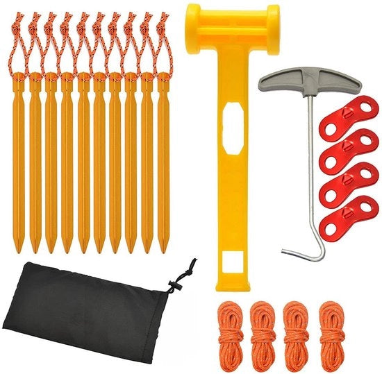 Set di sostegni per tenda 10 pezzi - Alluminio