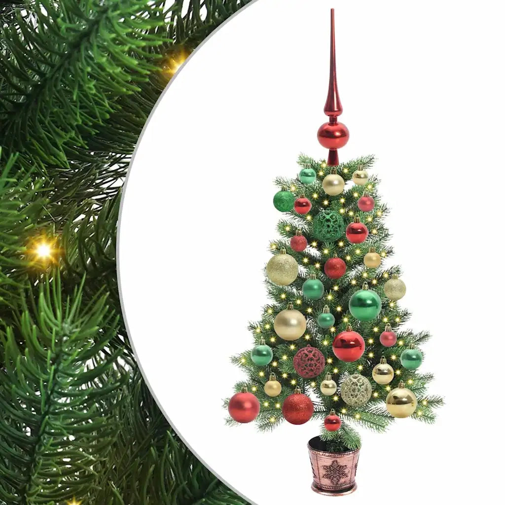 Albero di Natale con 150 LED con supporto Verde 65 cm PE 3396299