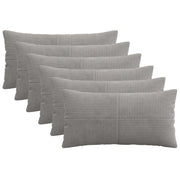 Federa 6 pcs ALMELO Grigio Chiaro 40 x 70 cm corduroy 914486